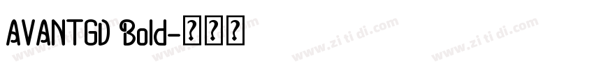 AVANTGD Bold字体转换